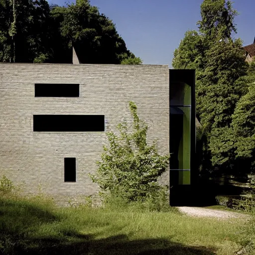 Image similar to a house by the river rhein in mumpf designed by peter zumthor