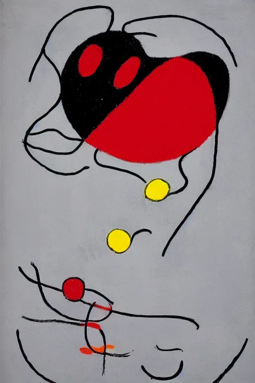 Prompt: Contemporary art Dona i Ocell, by Joan Miró Rose, by Isa Genzken Contemporary art is the art of today, produced in the second half of the 20th century or in the 21st century. Contemporary artists work in a globally influenced, culturally diverse, and technologically advancing world