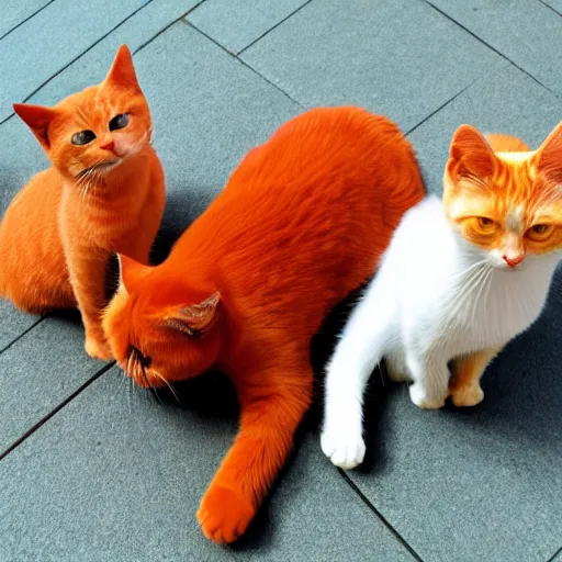 Image similar to orange cat, himbo cat, dumb cat, stupid cat