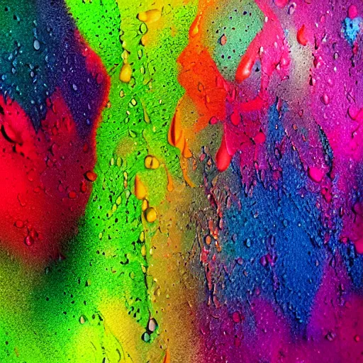 Image similar to TOUCH OF COLOR - THE DROPLETS As the mix full of colour evolves, the material becomes more condensed and starts to create beautiful organic shapes and abstract moments. Studio lighting