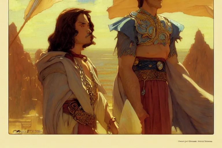 Prompt: tales of earthsea, character design, painting by gaston bussiere, craig mullins, j. c. leyendecker, tom of finland