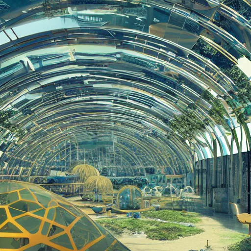 Prompt: photo of a futuristic solarpunk utopia