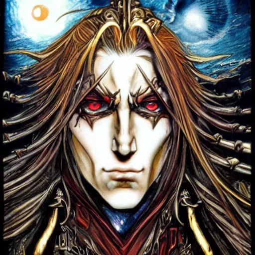 Prompt: Beautiful Sauron in the style of Ayami Kojima