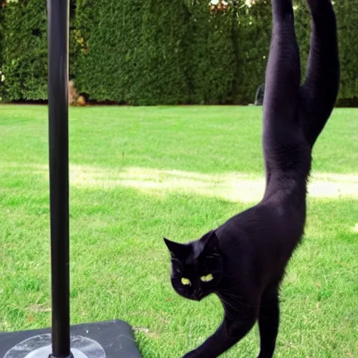 Image similar to poledancing black cat