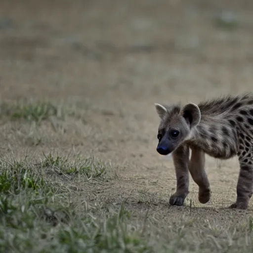 Image similar to baby hyena, 8 k photography