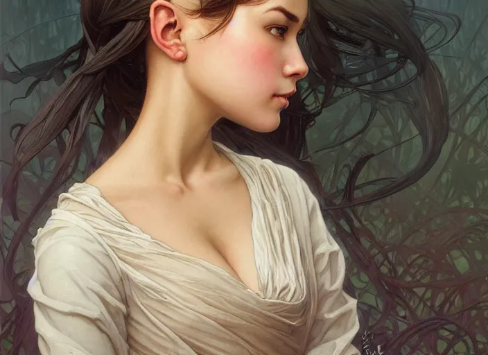 Image similar to jada, highly detailed, digital painting, artstation, concept art, smooth, sharp focus, illustration, artstation, art by artgerm and greg rutkowski and alphonse mucha and j. c. leyendecker and edmund blair leighton and katsuhiro otomo and geof darrow and phil hale and ashley wood and ilya repin and charlie bowater