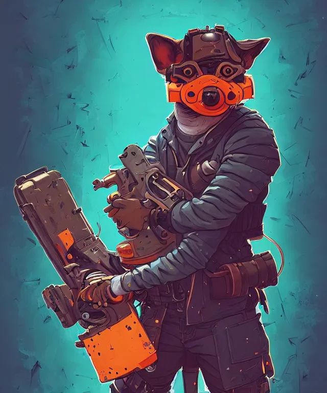 Image similar to a portrait of an anthropomorphic cyberpunk corgi holding a chainsaw, fantasy, elegant, digital painting, artstation, concept art, matte, sharp focus, illustration, art by josan gonzalez