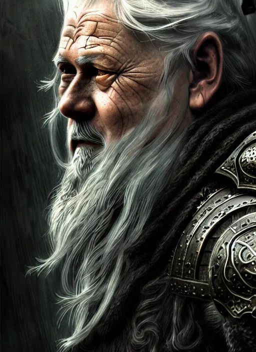 Prompt: odin, the allfather, illustration, high quality, details, intricate, atmosphere, highly detailed, matte painting, cinematic, deviantart, realistic, photorealistic, concept art