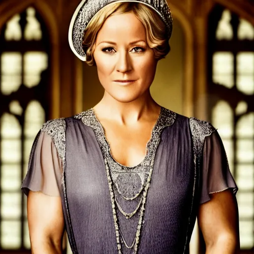 Image similar to Helene Fischer in downton Abbey, movie poster, 8k, HD