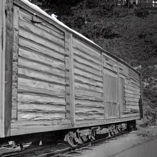 Image similar to a boxcar made of flesh and bone