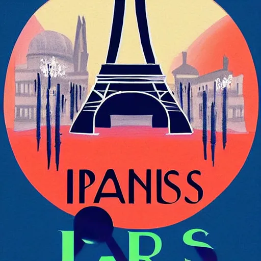 Prompt: paris travel poster, painting, trending on artstation