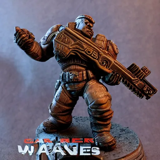 Image similar to gears of war as warhammer tabletop figurines t