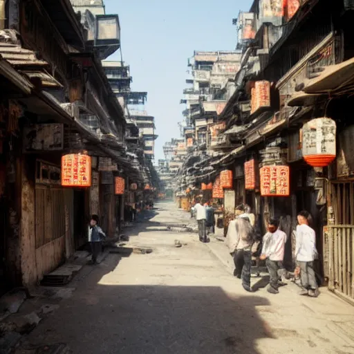 Image similar to streets of kowloon walled city