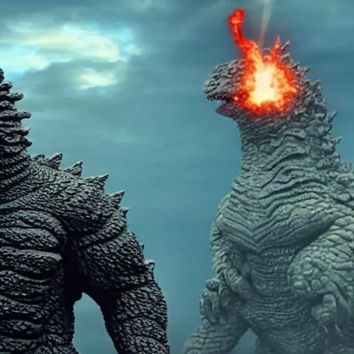 Image similar to Obama fighting Godzilla, 4K HD, real footage, cnn headline, hyper realistic