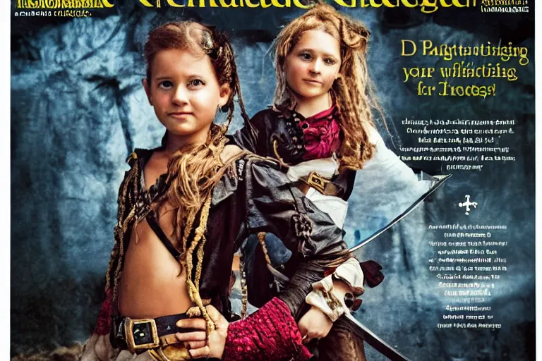 Prompt: a swashbuckling girl pirate portrait in national geographic, her clothing is sheer and futuristic