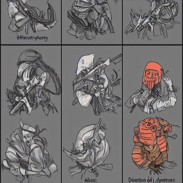 Image similar to different styles of illustration compared