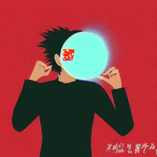 Image similar to A man drinking a cup of cosmic energy bright light by Masafumi Harada, 4k, digital art, surreal, anime style, Park Sung-woo Red Ice style