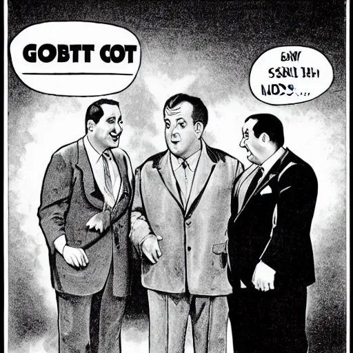 Prompt: Abbott and Costello meet God