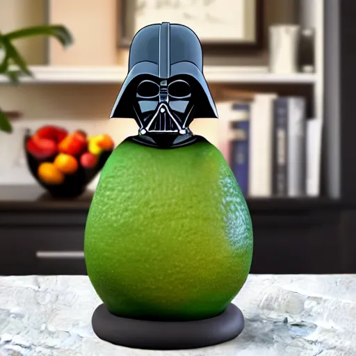 Prompt: darth vader as an avocado chair