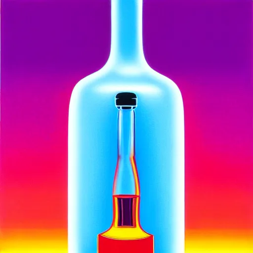 Image similar to vodka bottle by shusei nagaoka, kaws, david rudnick, airbrush on canvas, pastell colours, cell shaded, 8 k