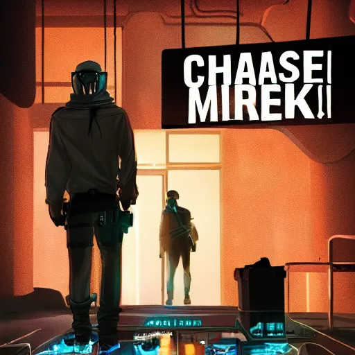 Image similar to book cover of a novel featuring sgt chase meeting the love of his life in jail, cyberpunk setting, 4 k resolution