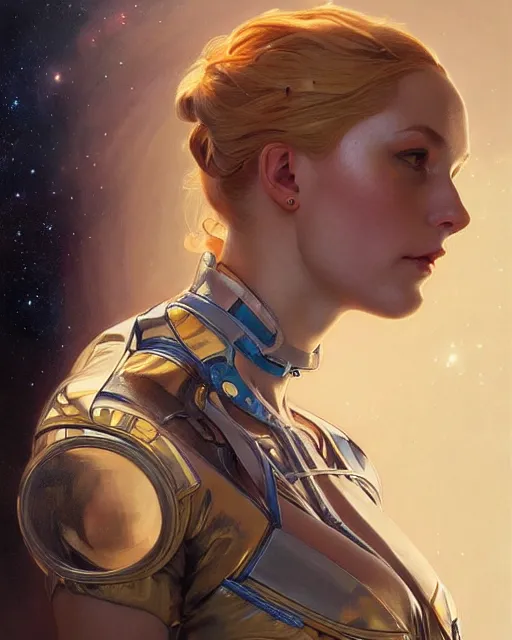 Prompt: portrait of sanna marin, spacesuit, vivid eyes, real life skin, intricate, elegant, highly detailed, artstation, concept art, smooth, sharp focus, art by artgerm and greg rutkowski and alphonse mucha