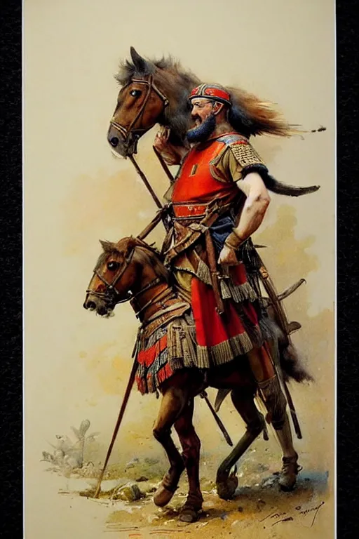 Image similar to ( ( ( ( ( roman military. saturated colors ) ) ) ) ) by jean - baptiste monge!!!!!!!!!!!!!!!!!!!!!!!!!!!!!!