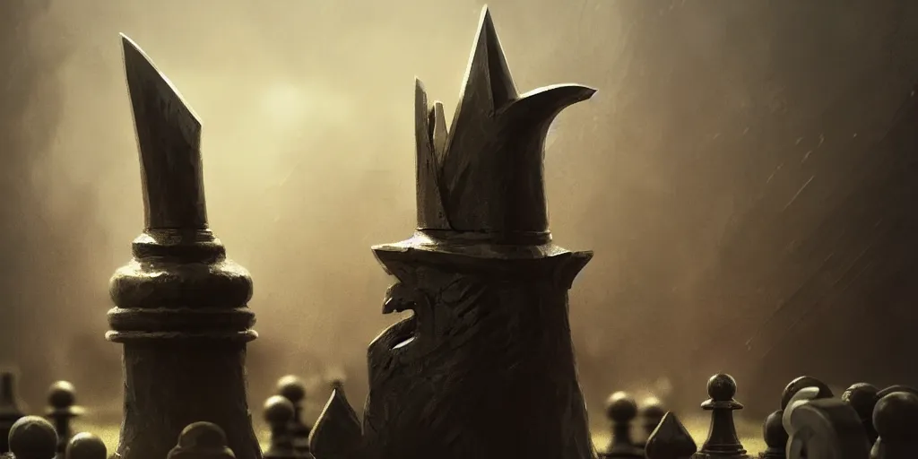 Image similar to chess piece, medieval battlefield theme, bright art masterpiece artstation. 8 k, sharp high quality artwork in style of jose daniel cabrera pena and greg rutkowski, concept art by jrr tolkien