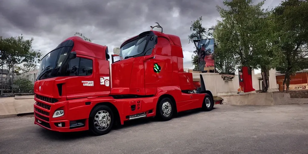 Image similar to “2020 Ferrari Truck, ultra realistic, 8k”