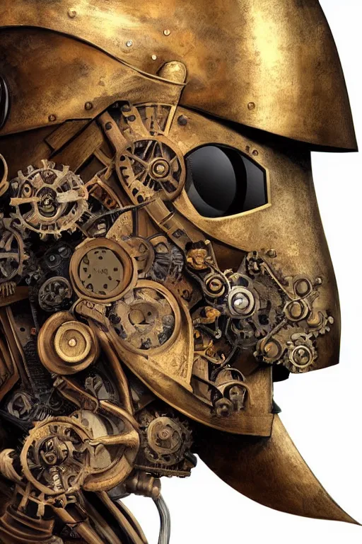 Image similar to steampunk helmet fantasy art mask robot ninja stylized digital illustration sharp focus, elegant intricate digital painting artstation concept art global illumination ray tracing advanced technology chaykin howard and campionpascale and cooke darwyn and davis jack