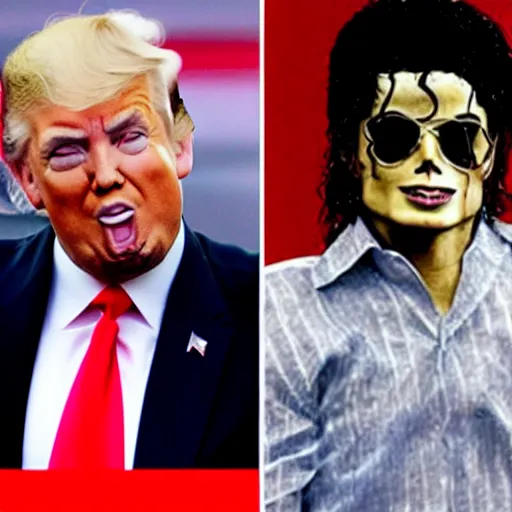 Prompt: donald trump licking michael jackson