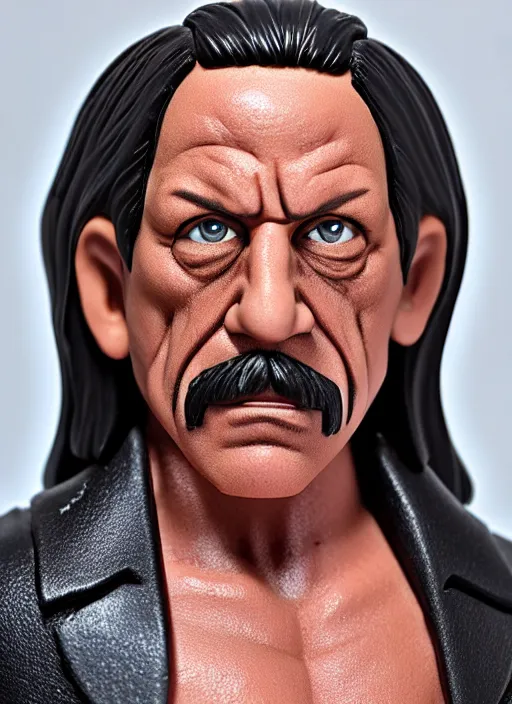 Image similar to danny trejo, a nendoroid of danny trejo figurine, realistic face, detailed product photo