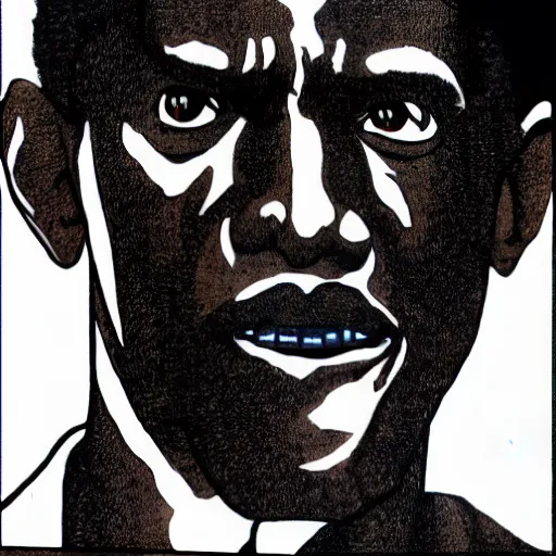 Prompt: barak obama in berserk, art by kentaro miura