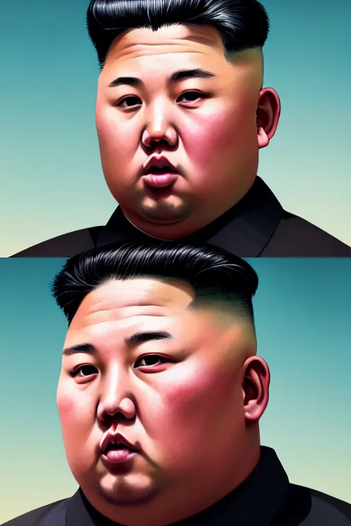 Image similar to highly detailed portrait kim jong un in gta v, stephen bliss, unreal engine, fantasy art by greg rutkowski, loish, rhads, ferdinand knab, makoto shinkai and lois van baarle, ilya kuvshinov, rossdraws, tom bagshaw, global illumination, radiant light, detailed and intricate environment