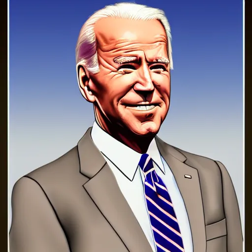 Prompt: joe biden in the style of a gta 5 loading screen