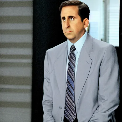 Image similar to Michael Scott on a kajak