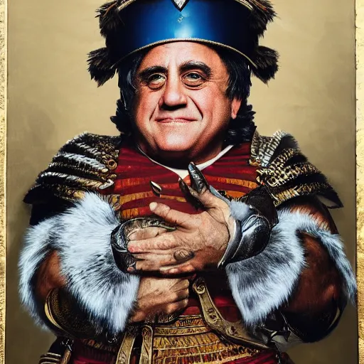 Image similar to portrait of Danny DeVito as a Roman centurion