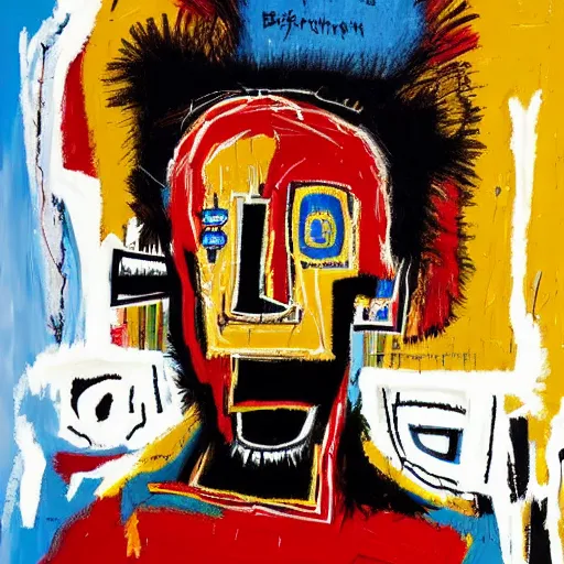 Image similar to A extremely highly detailed majestic hi-res beautiful immaculate head and shoulders painting of a strong black african man by Jean-Michel Basquiat, 8k, high textures, hyper sharp, insanely detailed and intricate, super detailed, 8k HDR high quality