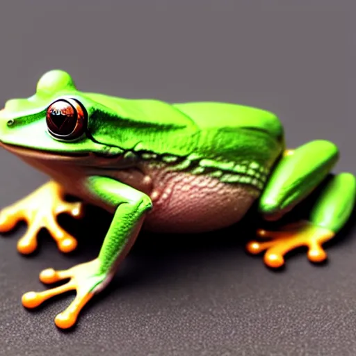 Prompt: a frog walking like a human, photorealistic