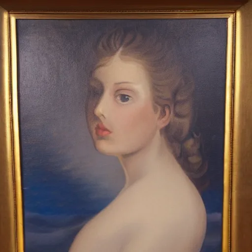 Prompt: a classic painting of a supermodel