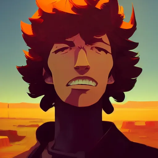 Prompt: face icon stylized minimalist cowboy bebop, loftis, cory behance hd by jesper ejsing, by rhads, makoto shinkai and lois van baarle, ilya kuvshinov, rossdraws global illumination