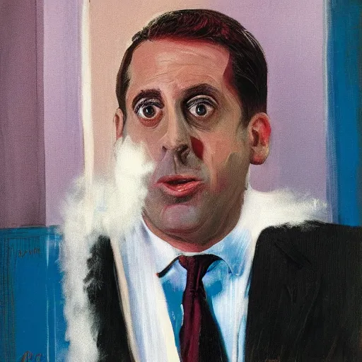 Image similar to michael scott by francis bacon