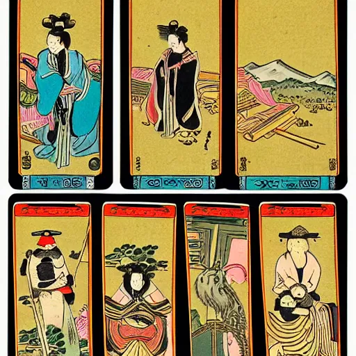 Image similar to edo style tarot cards