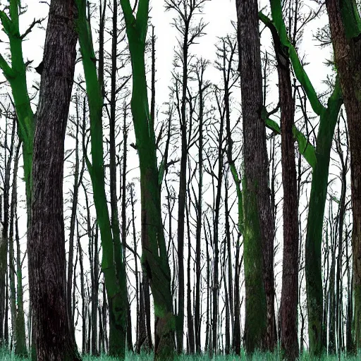 Prompt: forest of cartoon trees