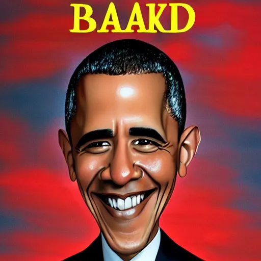 Prompt: mad magazine cover photo portrait caricature barack obama