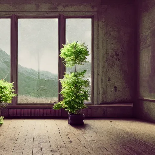 Prompt: room full of weed, landscape, highly detailed, sharp focus, octane render, illustration, 8k