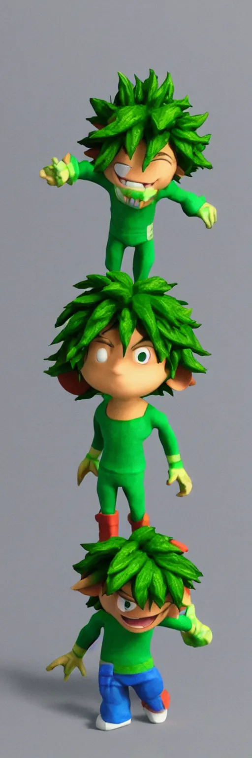 Image similar to 3d print of deku in pixar style