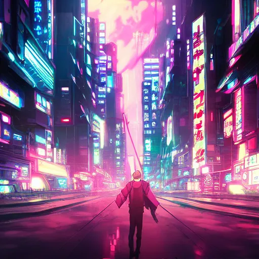 Prompt: neo - tokyo, anime key visual, anime 4 k, by wlop