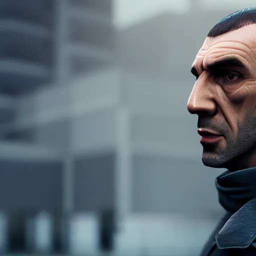 Image similar to film still of Niko Bellic, sigma 85mm f/1.4, 4k, depth of field, high resolution, 4k, 8k, hd, full color