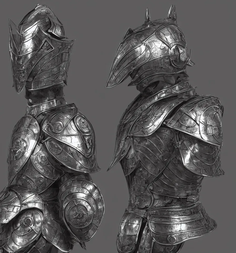 Image similar to paladin plate armor by salvador dali, 8 k resolution, intricate, photorealistic, smooth, octane render, ray tracing, ambient occlusion,